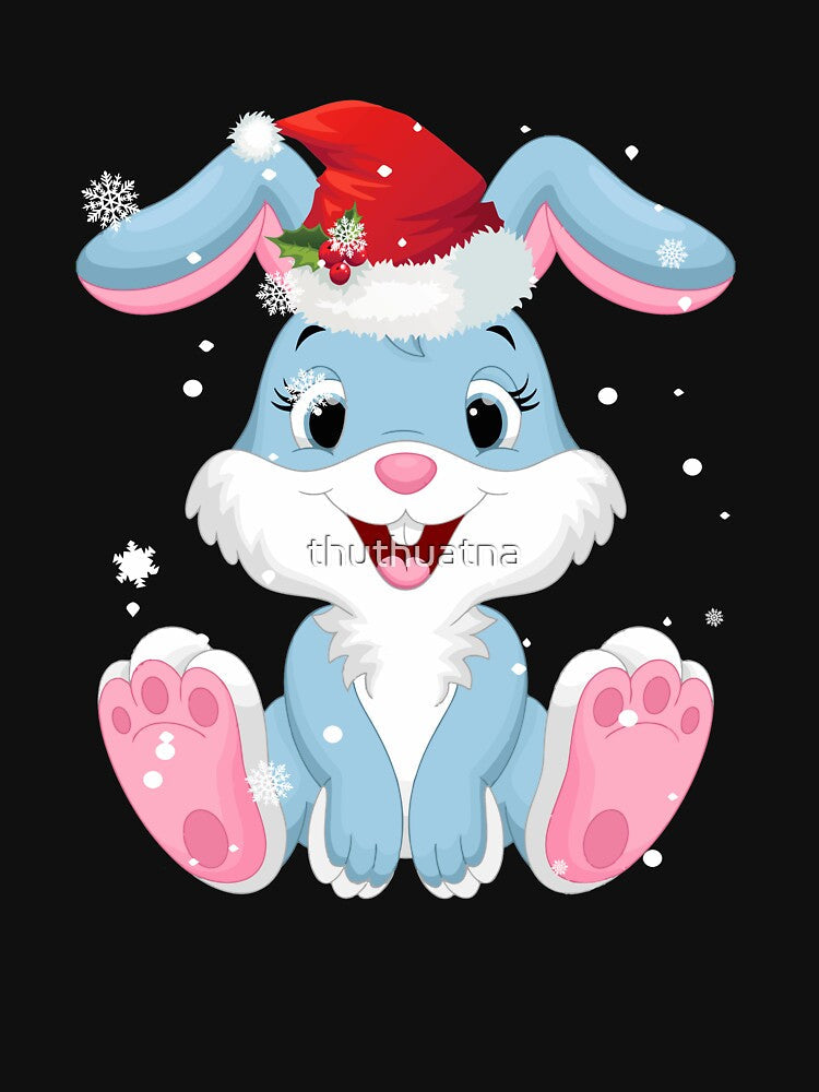 Cute Rabbit Santa Hat Shirt For Christmas by thuthuatna