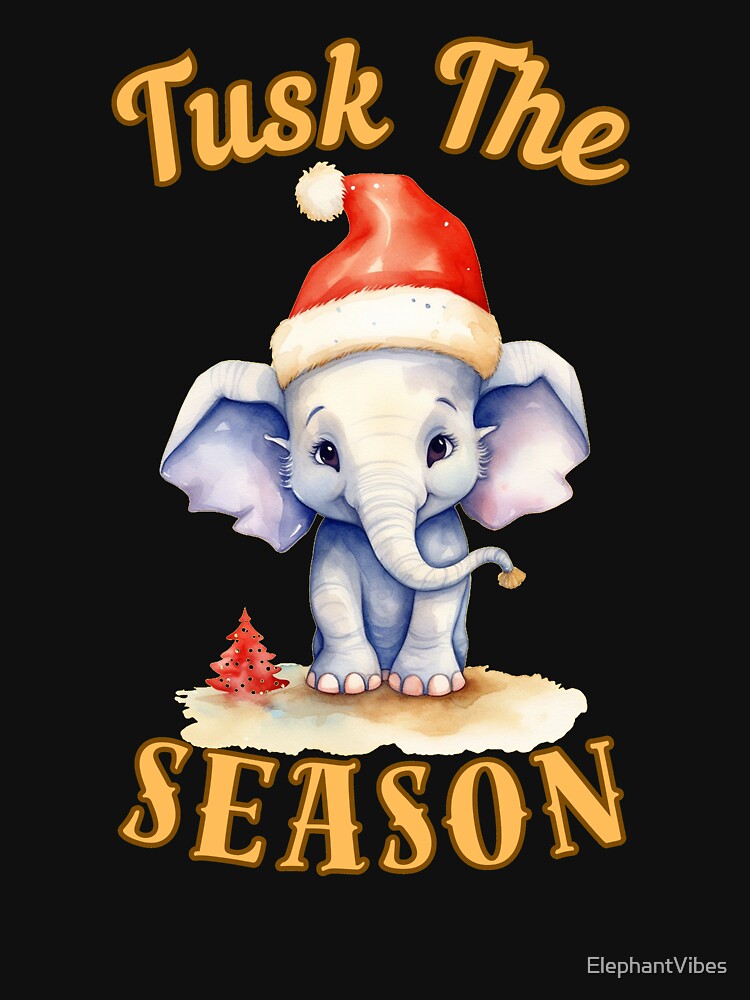 Tusk The Season. watercolor elephant by ElephantVibes