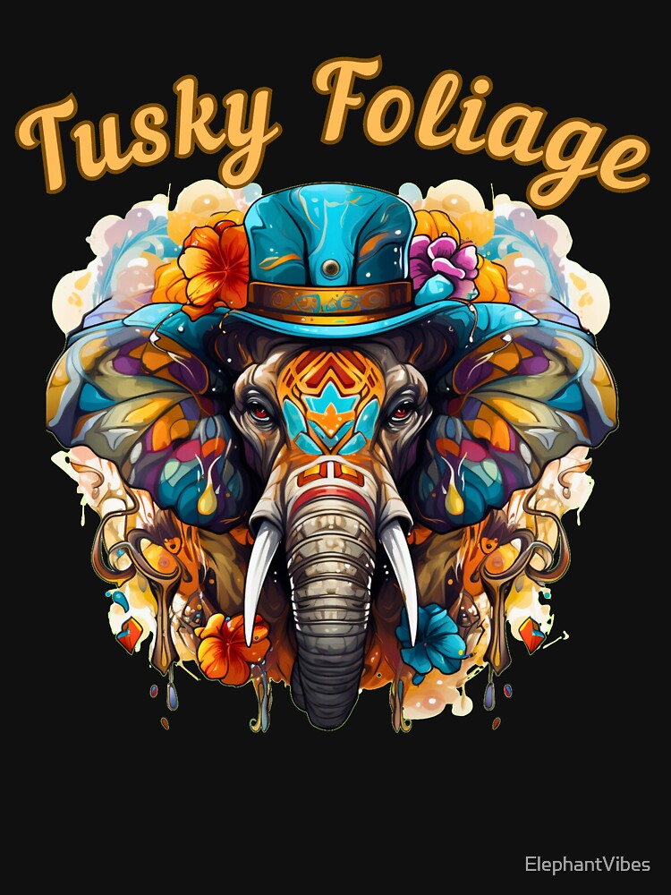 Tusky Foliage. funny elephant by ElephantVibes