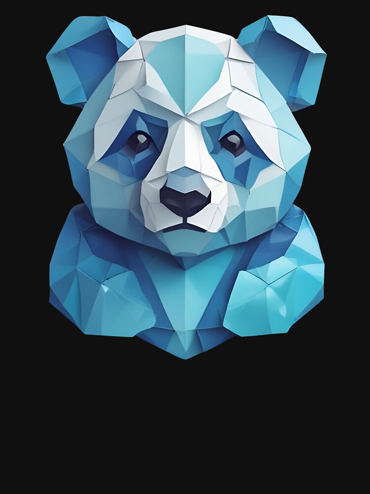 Cute Blue Geometric Panda by pUNKnown