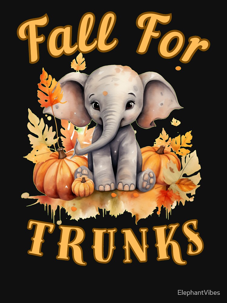 Fall For Trunks. watercolor elephant by ElephantVibes