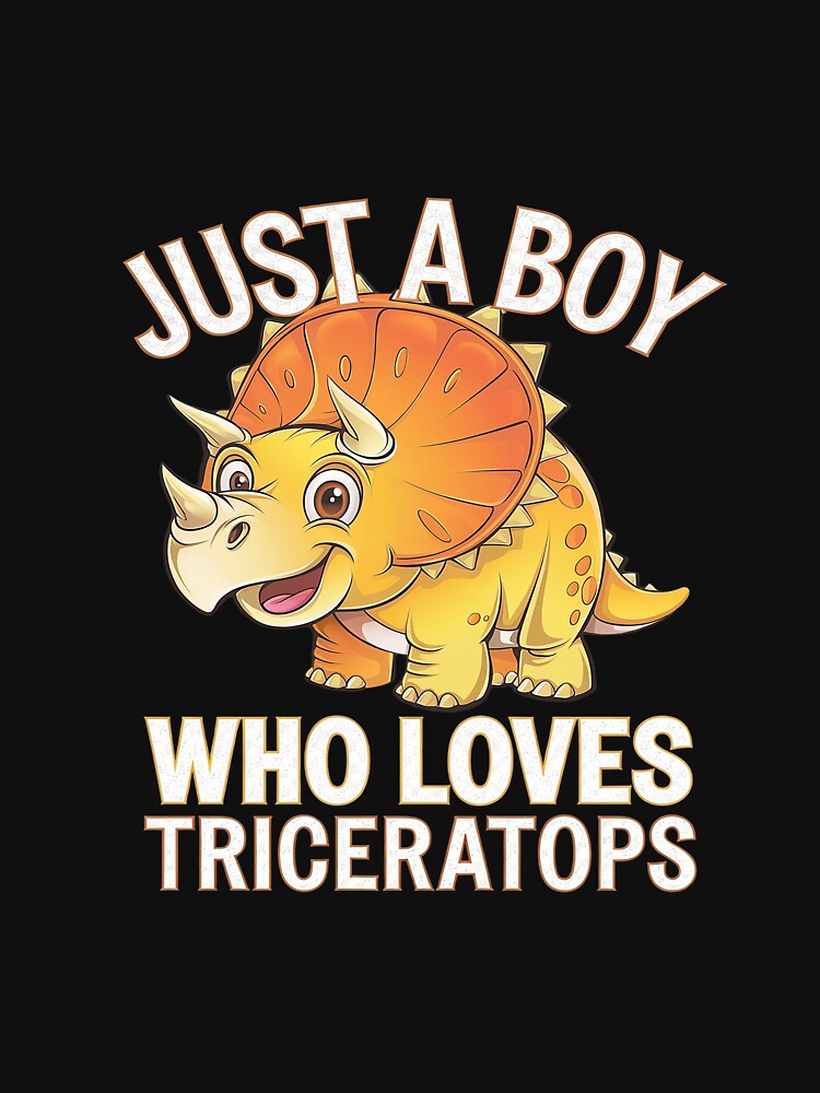 Just A Boy Who Loves Triceratops Dinosaur Lover Squad by AquaKiev