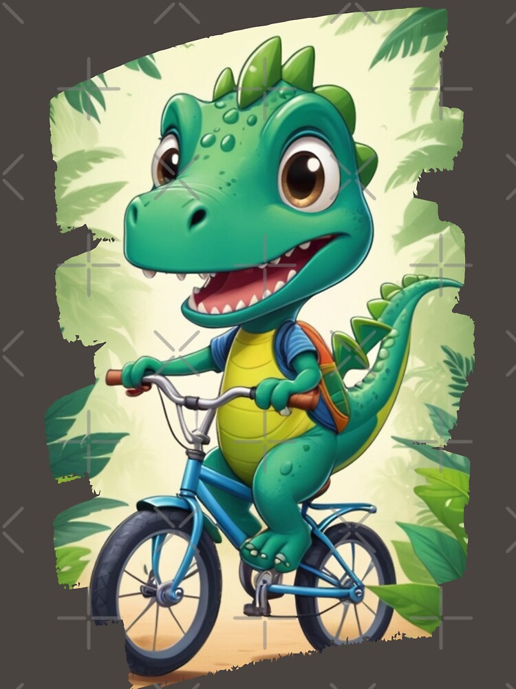 Dino on bike by KIDS-PRINTS