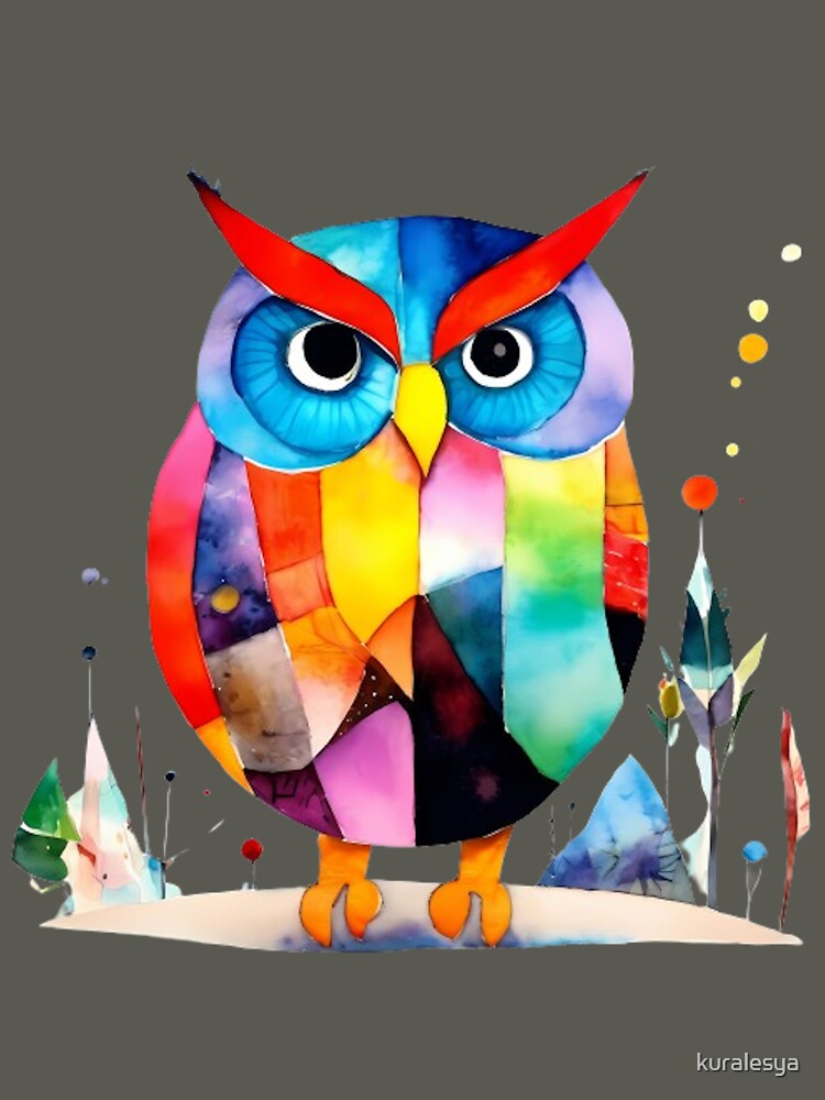 Colorful Bright Owl #1 by kuralesya
