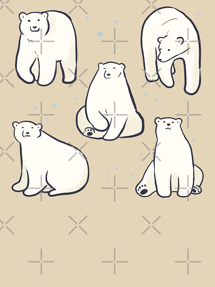Cute Polar bear illustration pack by Mayarart