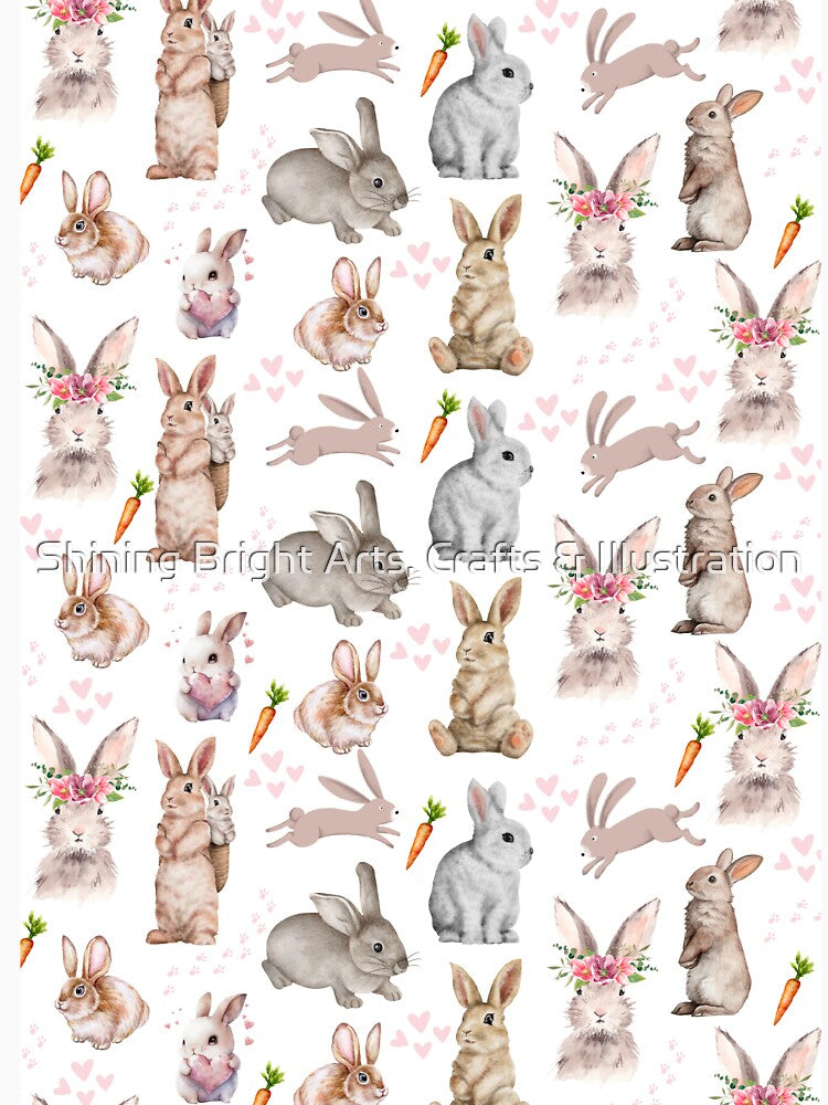 Rabbits by Shining Bright Arts, Crafts & Illustration