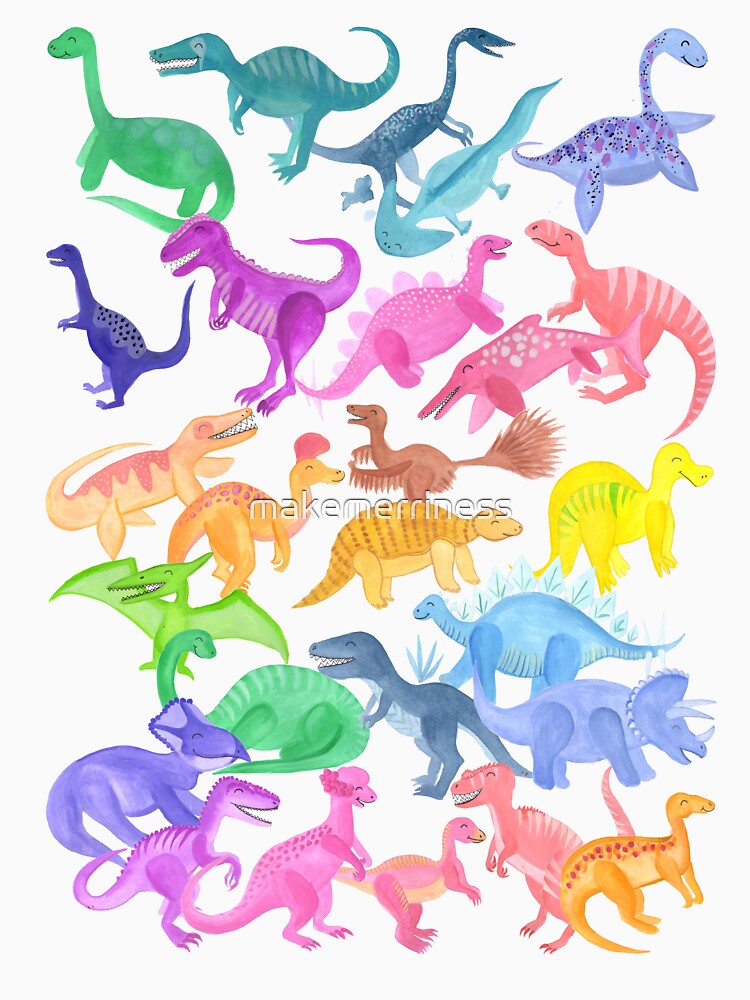 Roarsome Rainbow Dinosaur Alphabet by makemerriness