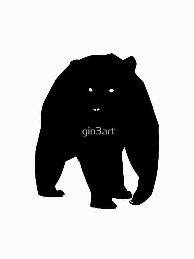 Bear Black Silhouette Pet Animal Cool Style by gin3art