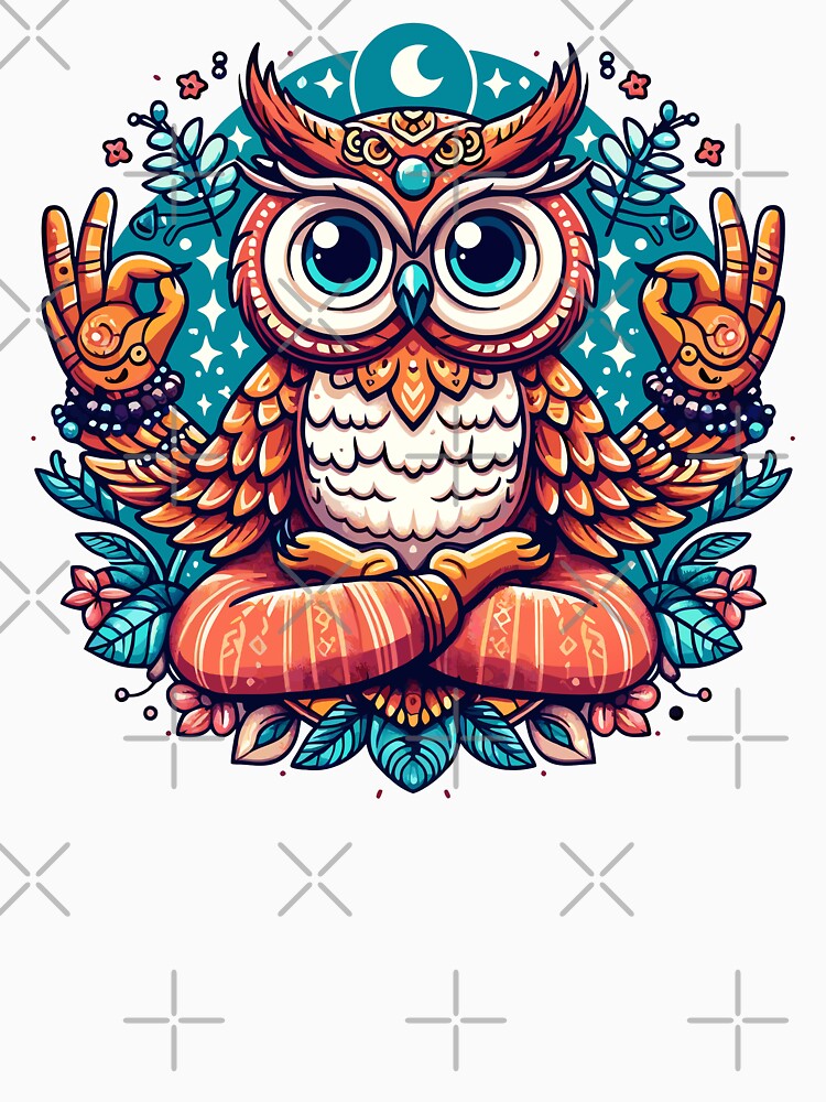 Owl Yoga: Abstract Art by Designowner
