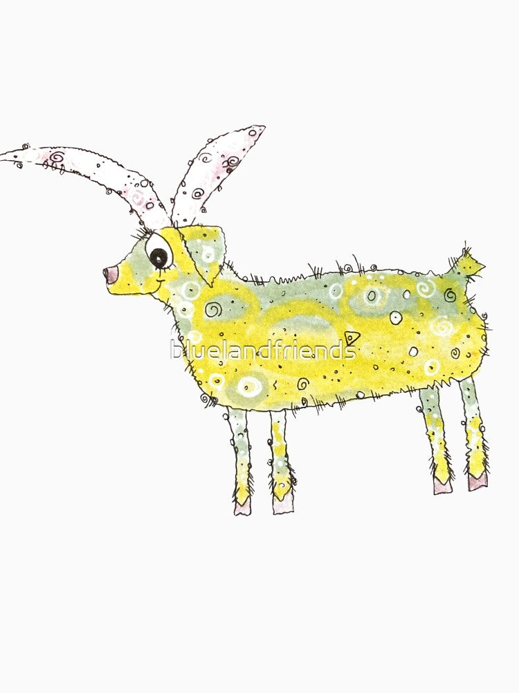 Sweet little goat out at feed by bluelandfriends
