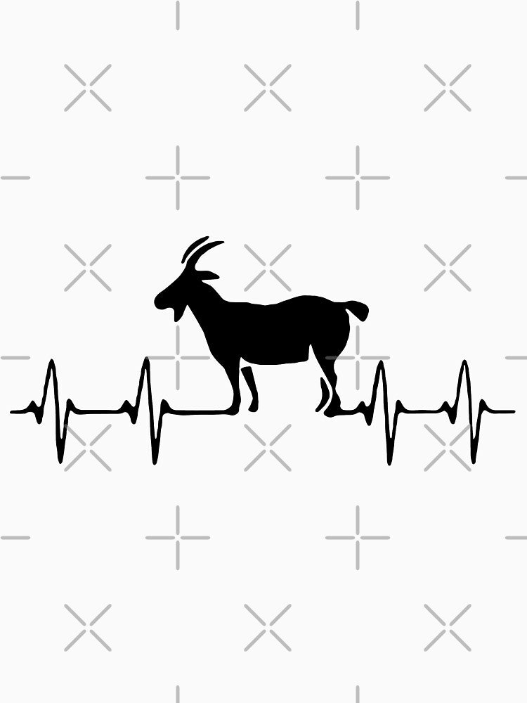 Love Goats Heartbeat Goat love farming funny goat Art Design Happy Apparel Essential Inspiration Joy Mood Funny by DesignByHeartUK