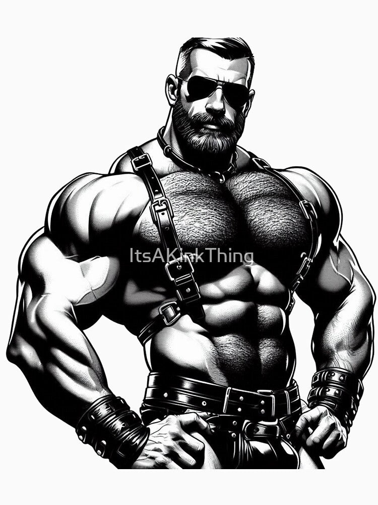 Limited Edition Maverick: Gay Berlin Leather Daddy Bear Wallart Graphic Design by ItsAKinkThing
