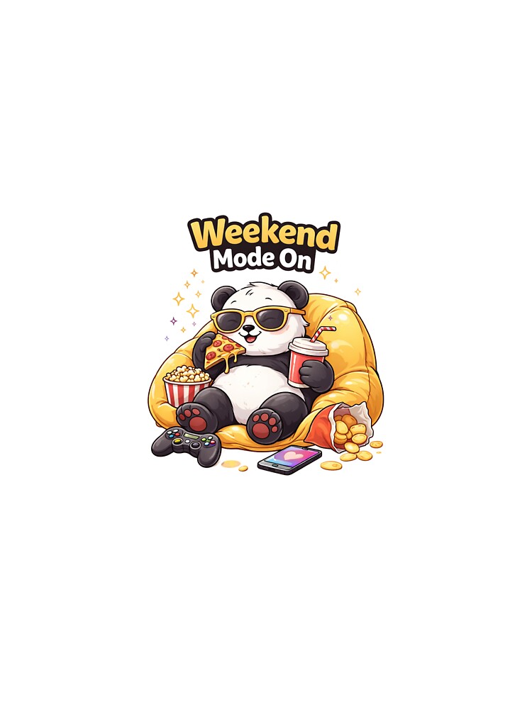 Weekend Mode On Panda Shirt – Cute Funny Panda Relax Design by snaperos
