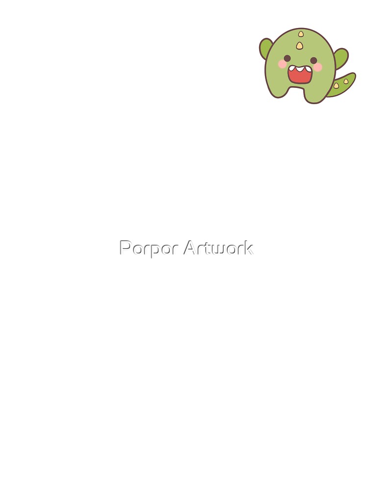 Cute Kawaii Dinosaur Cartoon by Porpor Artwork
