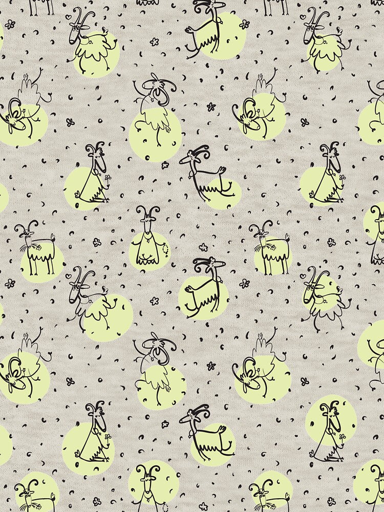 Happy Goat Pattern - Lovely Valentine's Day, Christmas And Birthday Gift Ideas For Goats Lovers by ASClothDesign