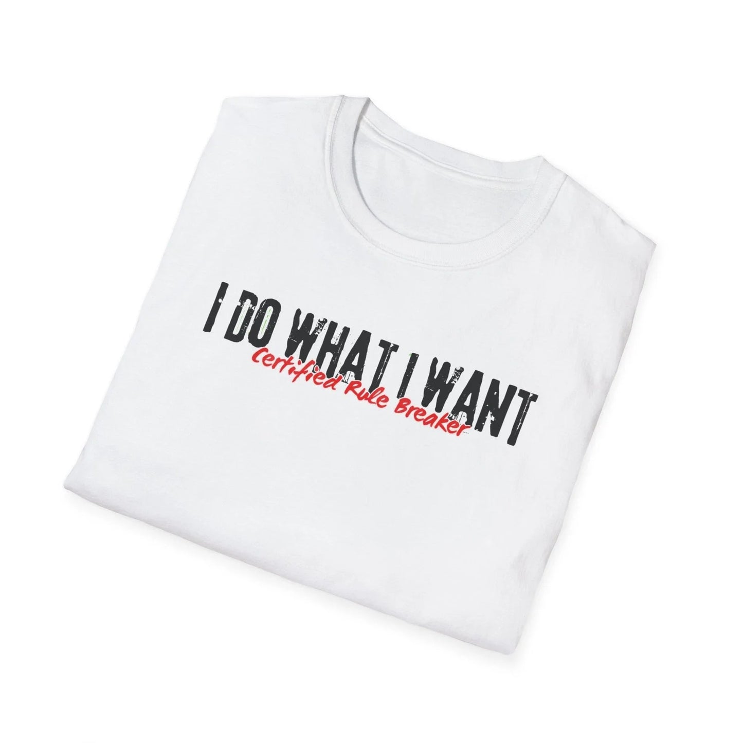 Funny Rule Breaker Tee, Sarcastic Graphic Top, Novelty Cotton Shirt, Humorous