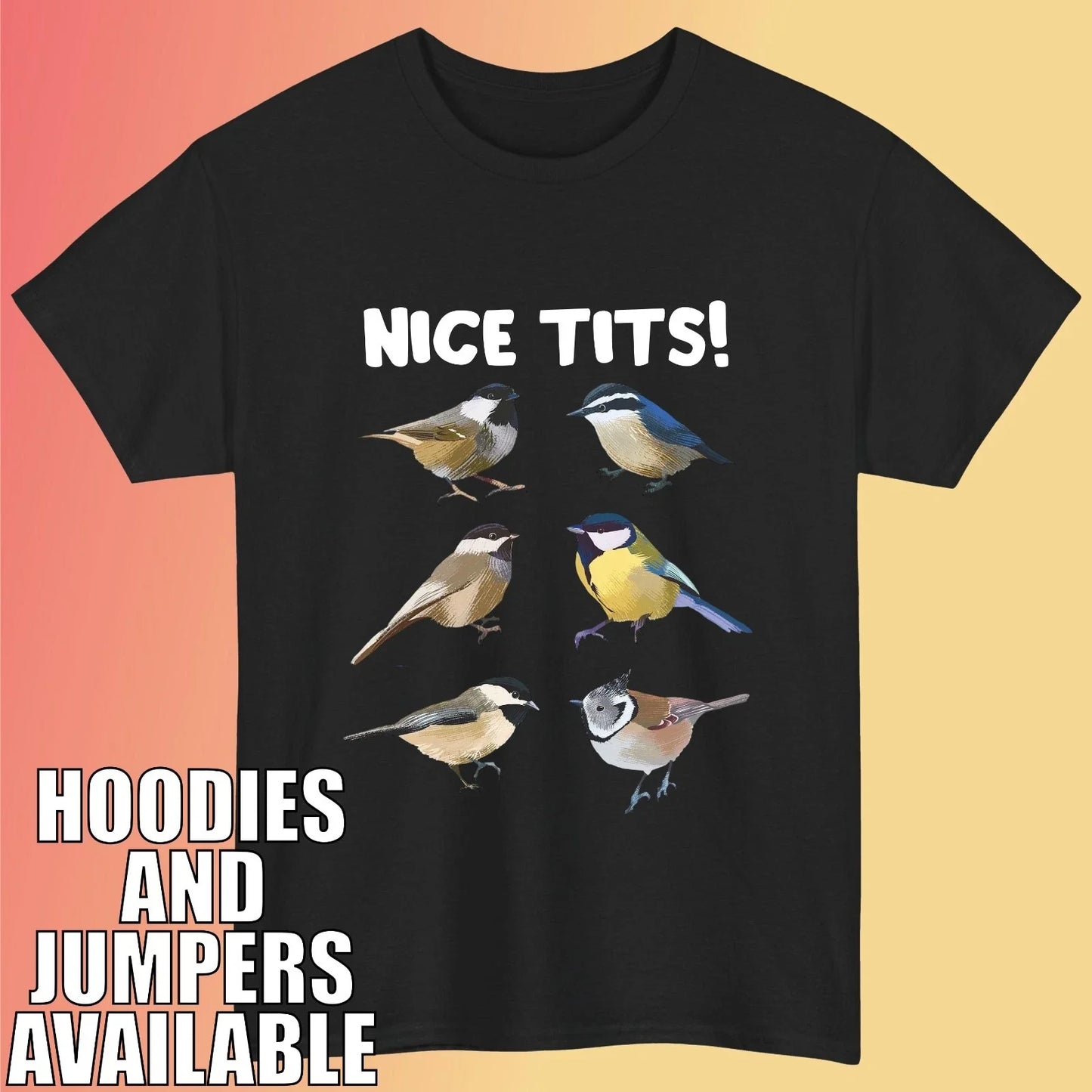 Bird Watching Nice Ti*s Bird T-Shirt, Funny Adult Humor Men Meme Tee