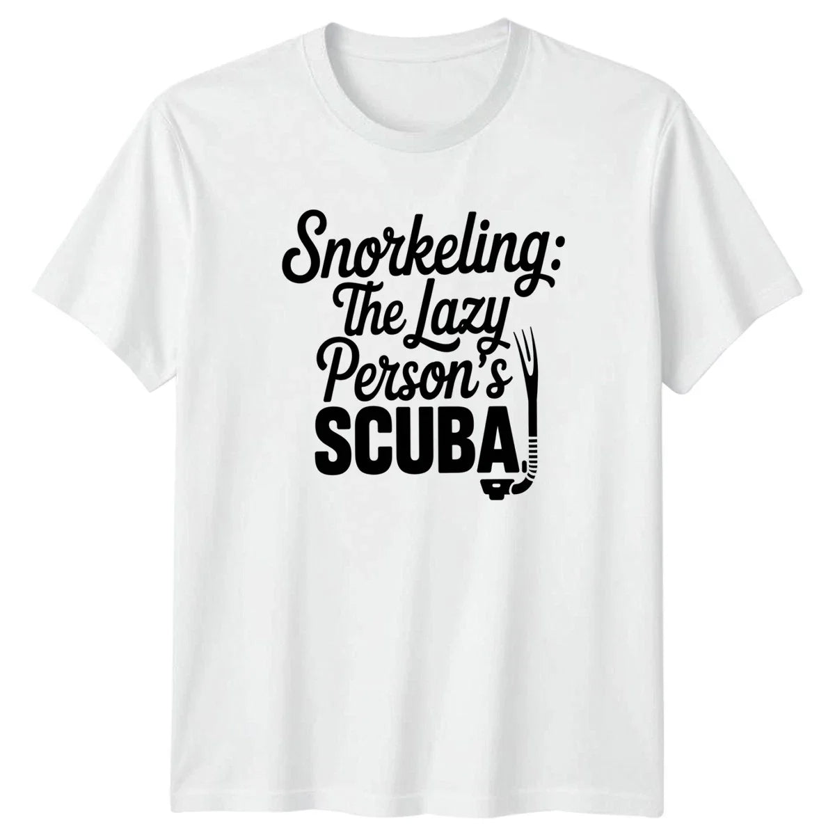 Snorkeling The Lazy Persons SCUBA T-Shirt Snorkeling Water Sports Gift Him Her