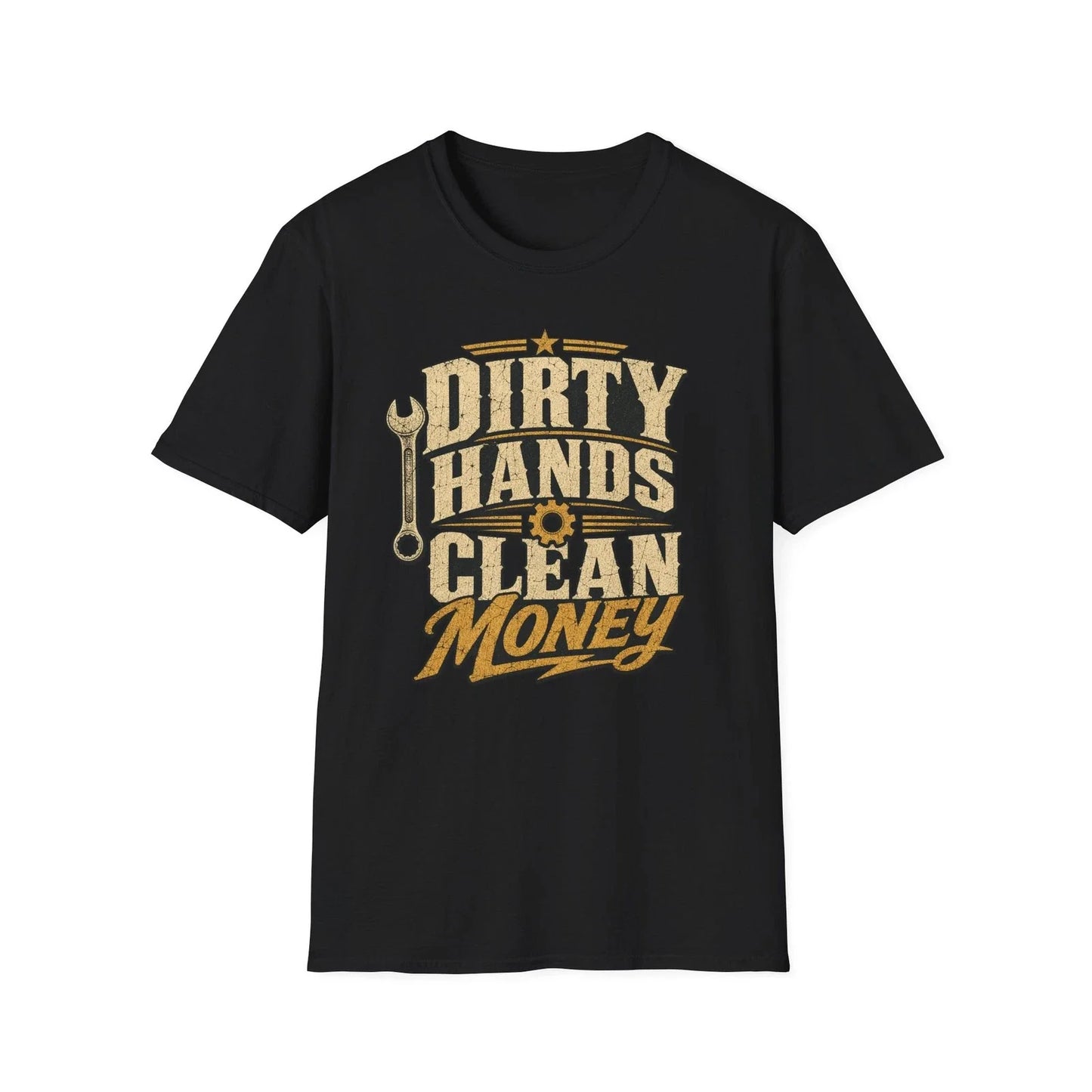 Mechanic Humor T-Shirt Dirty Hands Clean Money Funny Dad Father Gift T-shirt