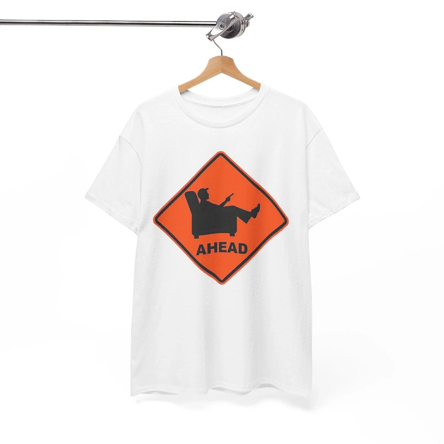 Funny Recliner Road Sign T-Shirt Couch Potato Humor Tee Lazy Mode Activated