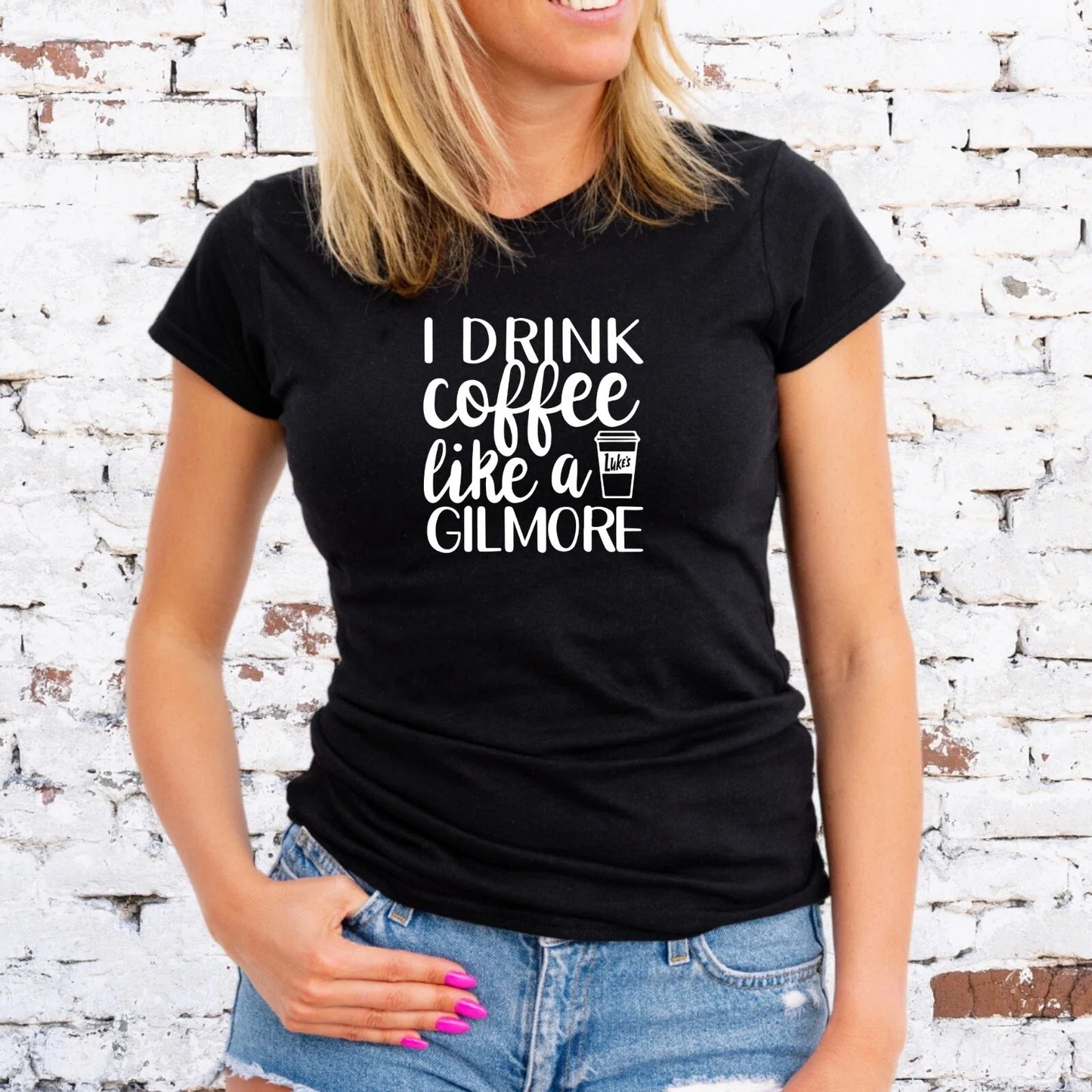 I DRINK COFFEE LIKE A GILMORE T-SHIRT, GILMORE GIRLS, Unisex/Lady Fit