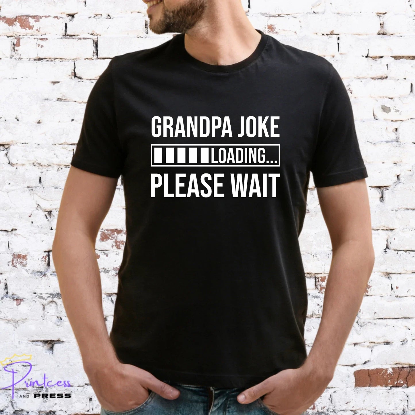 GRANDPA JOKE LOADING T-SHIRT, Gift for him, GRANDAD, XMAS, Various colour prints