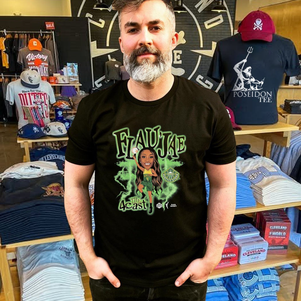 Seattle Storm Team Playa Society Flaujae Johnson Player T-shirt