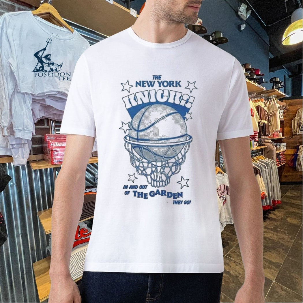 The New York Knicks In And Out Of The Garden They Go Grateful Dead Steal Your Face Basketball T-shirt