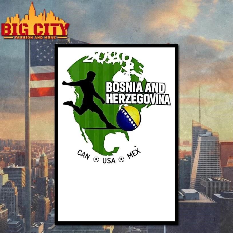 Bosnia And Herzegovina Football 2026 Can Usa Mex Graphic Shirt