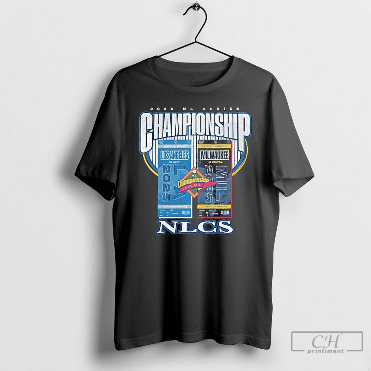 Classic 2025 Nlcs Series Championship Matchup La Dodgers Vs Mil Brewers T Shirts