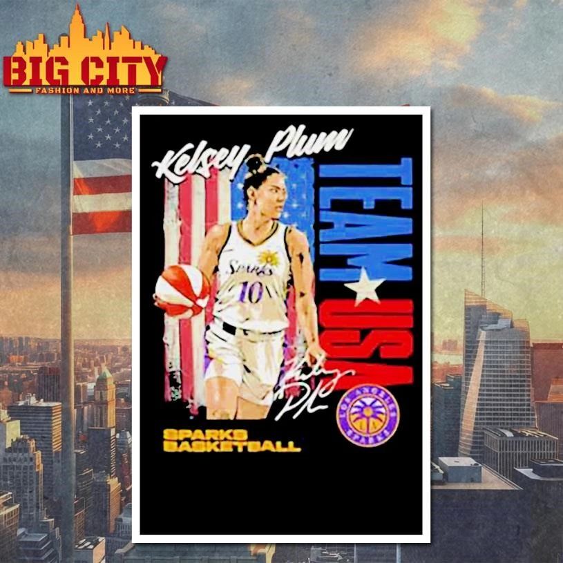 Kelsey Plum Team USA Sparks Basketball Olympic Style Graphic Shirt