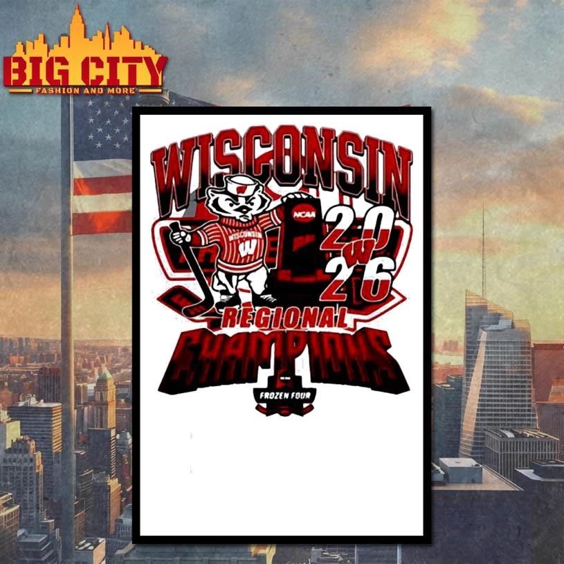 Wisconsin Badgers Regional Champions 2026 mascot Shirt