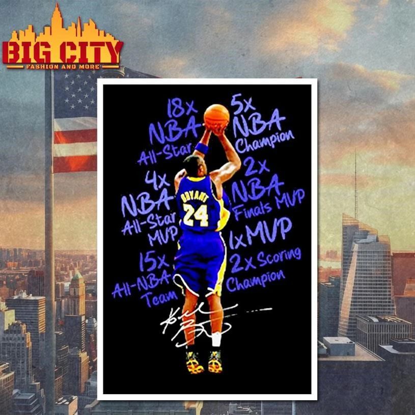 Kobe Bryant Achievements Signature Shirt