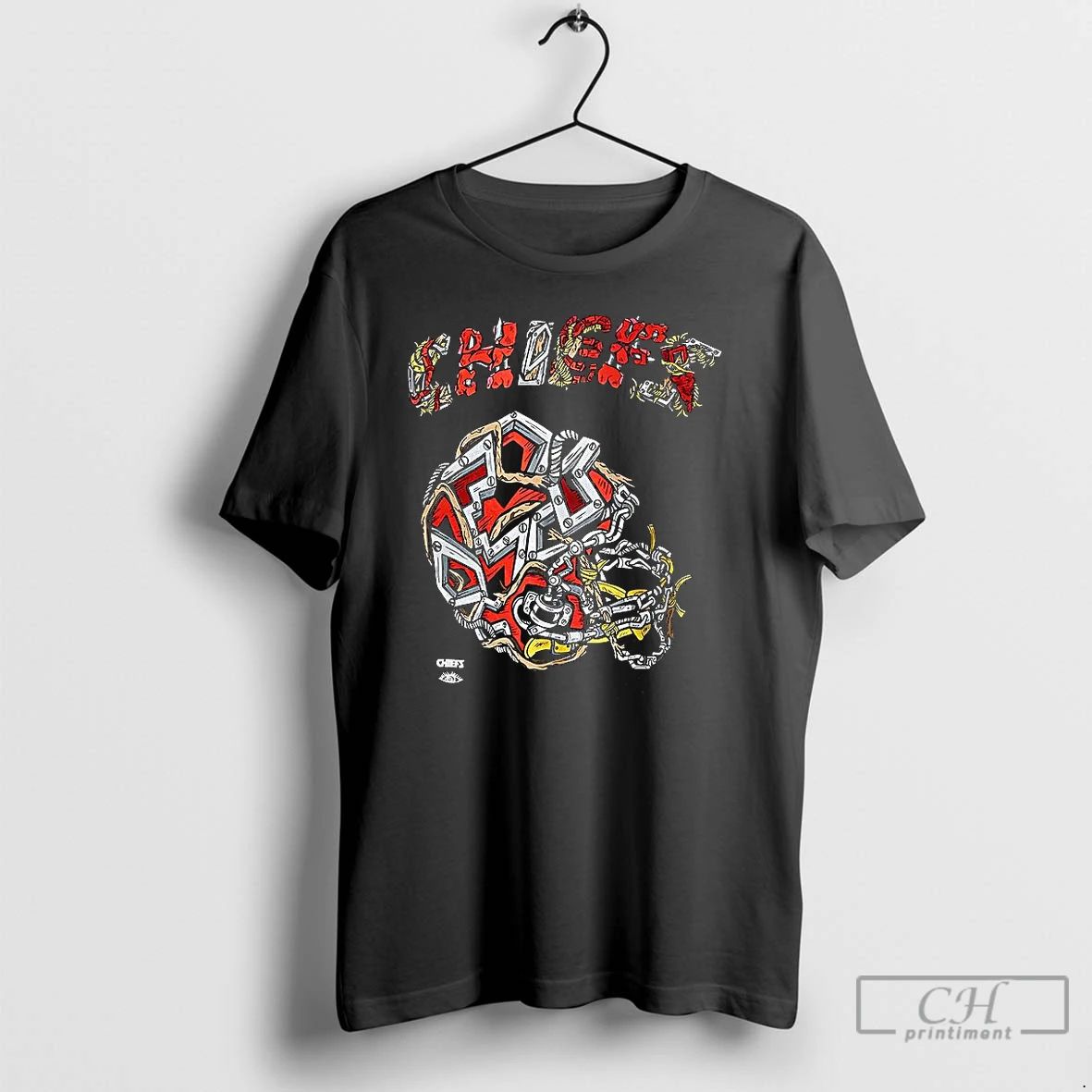 Classic Kansas City Chiefs Football Helmet Distortedd Leaders T Shirts