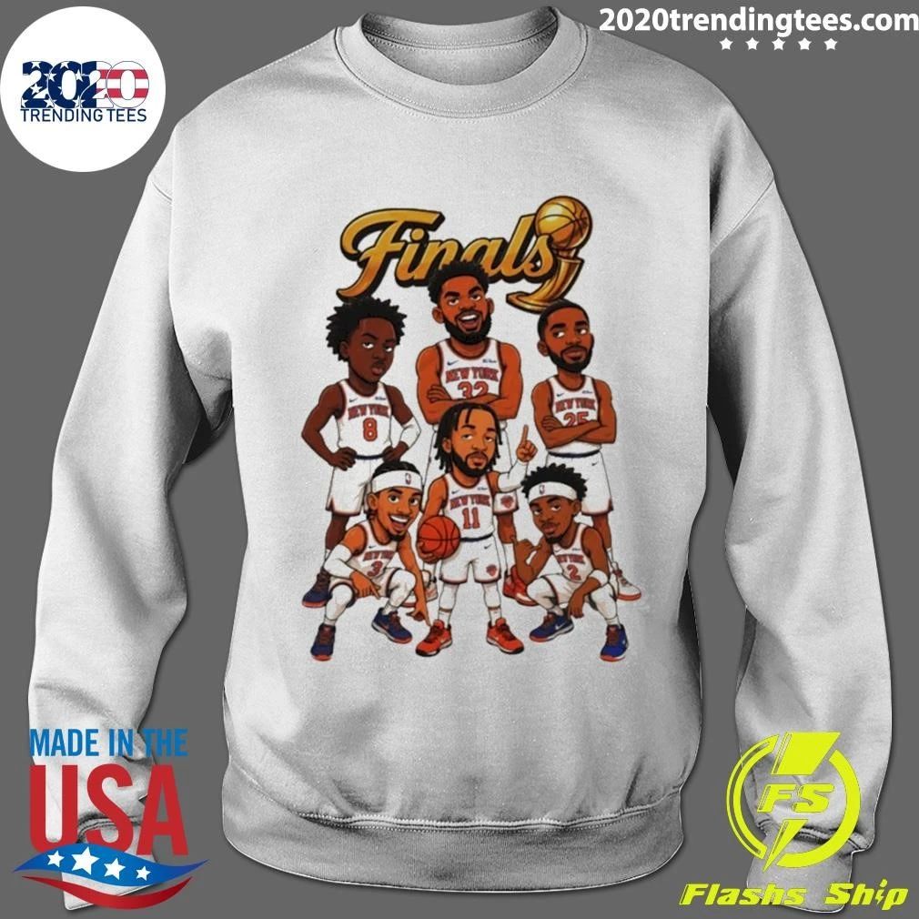 New York Knicks Basketball Players Cartoon Finals Nba 2026 Champions Shirtt