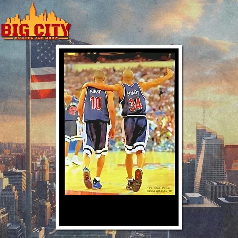 Arizona Wildcats Ncaa Championship Mike Bibby Miles Simon Final Four 1997 Vintage Retro Shirt