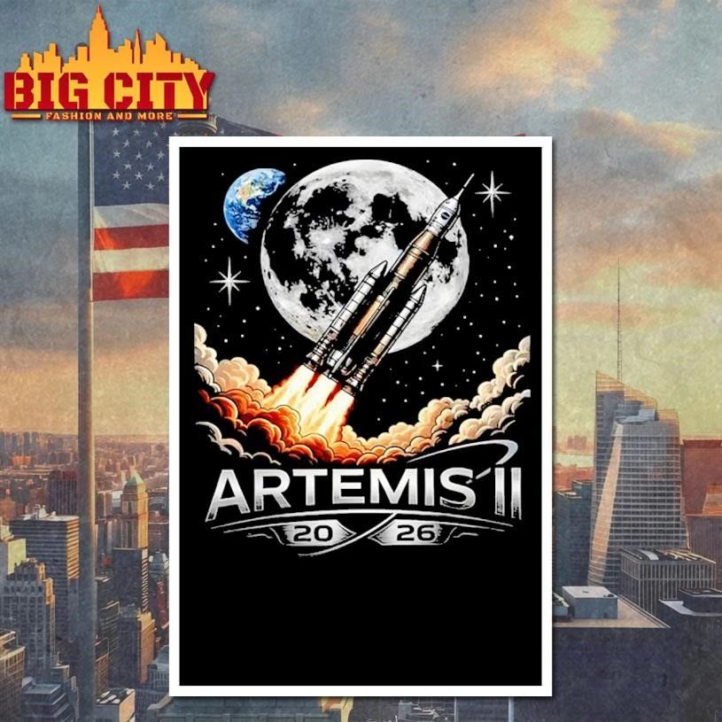 Artemis II Launch to The Moon Space Mission 2026 Shirt
