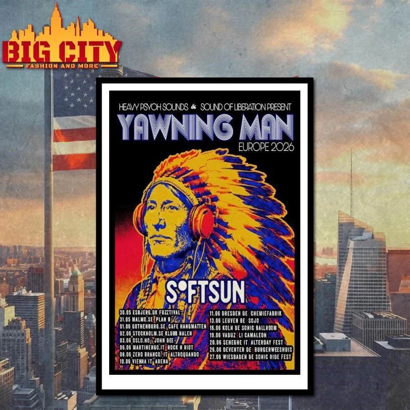 Yawning Man 2026 Europe Tour Poster Shirt