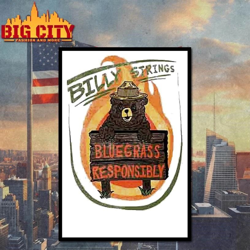 Limited Edition Billy Strings Band Bluegrass Responsibly Shirt
