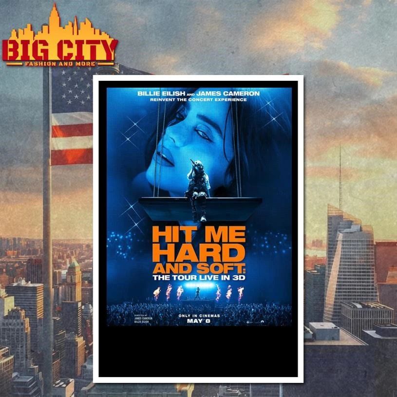 Billie Eilish New Poster Hit Me Hard And Soft The Tour Live In 3D Movie On May 8 2026 Poster Shirt