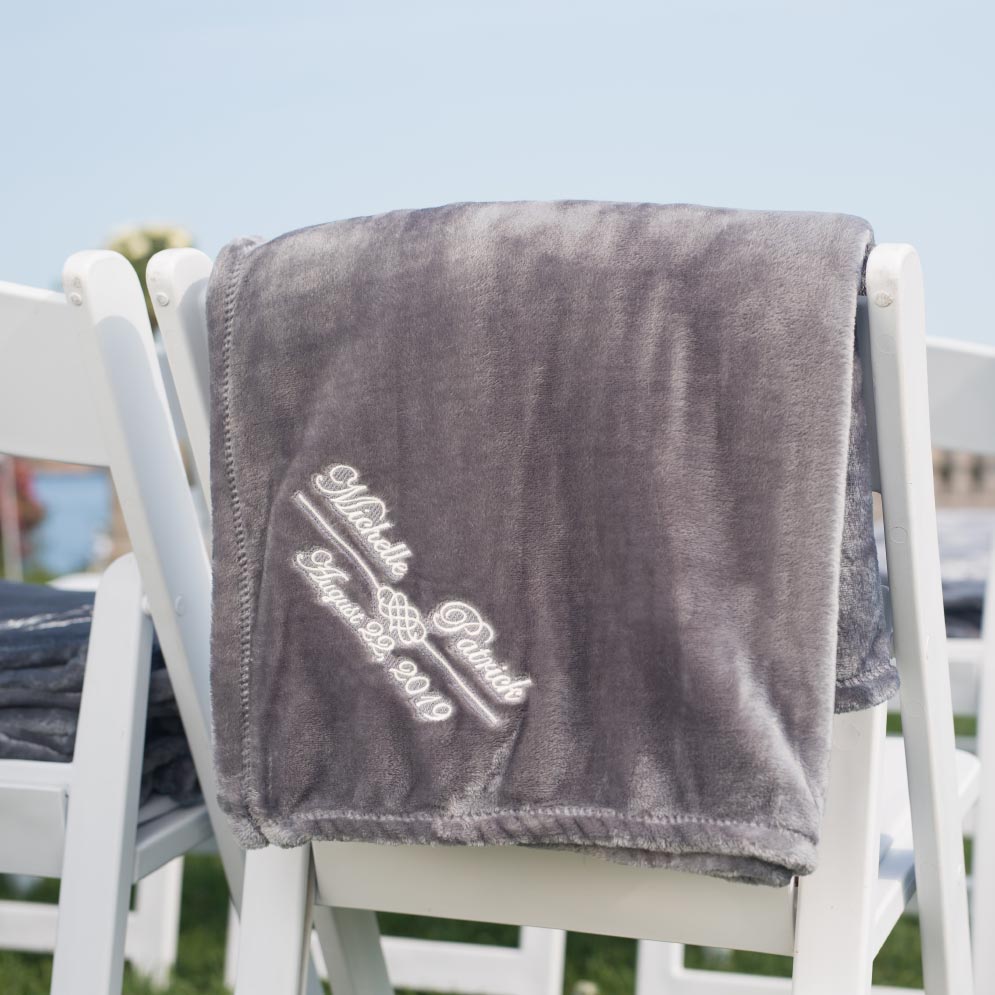 Cloud Mink Touch Throw <i>Embroidered</i>