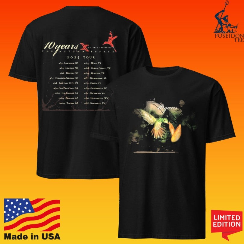 10 Years The Autumn Effect 20th Anniversary Tour Shirt