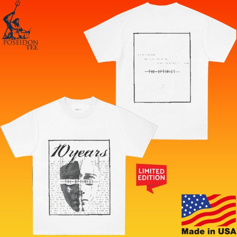 10 Years The Optimist Lyric T-shirt
