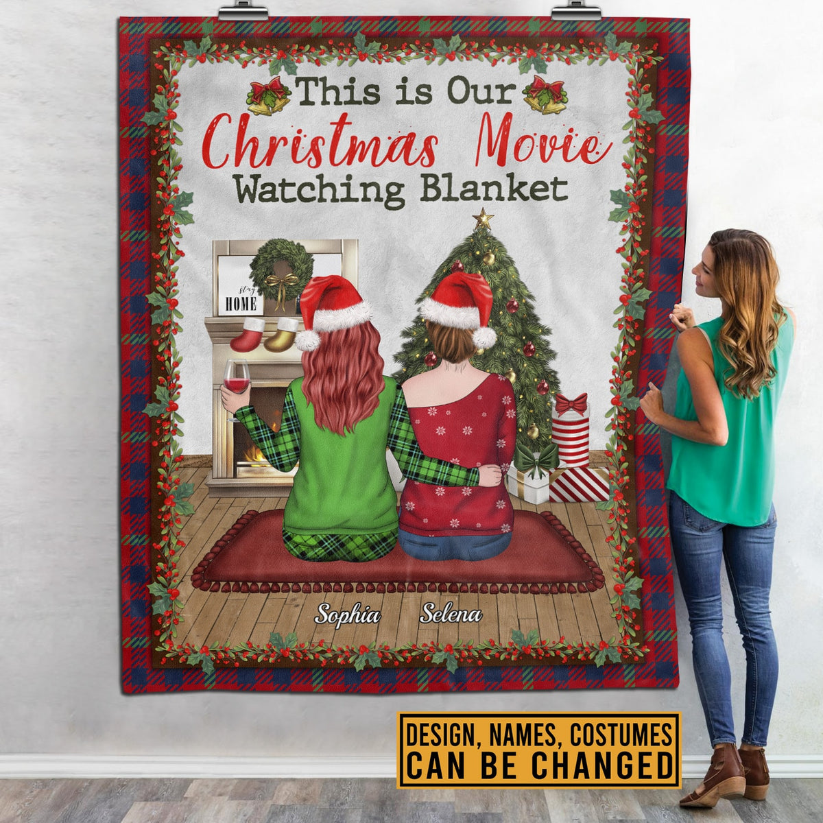 Personalized This Is Our Christmas Movie Watching Blanket – Bestie Best Friend Christmas Throw Blanket