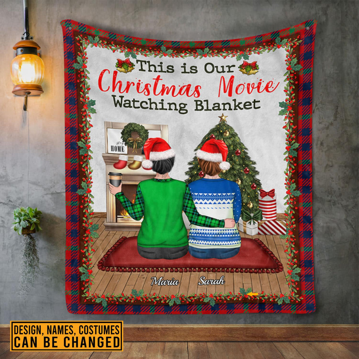 Personalized This Is Our Christmas Movie Watching Blanket – Bestie Best Friend Christmas Throw Blanket