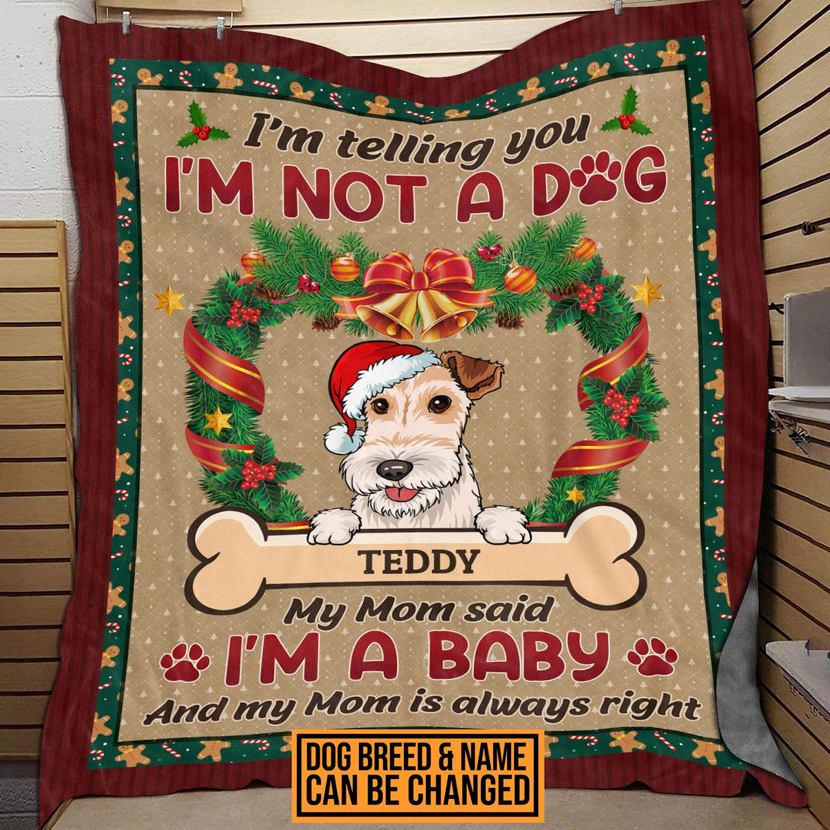 Personalized Dog Breeds I’m Telling You I’m Not A Dog Blanket – Christmas Dog Lover Throw Blanket