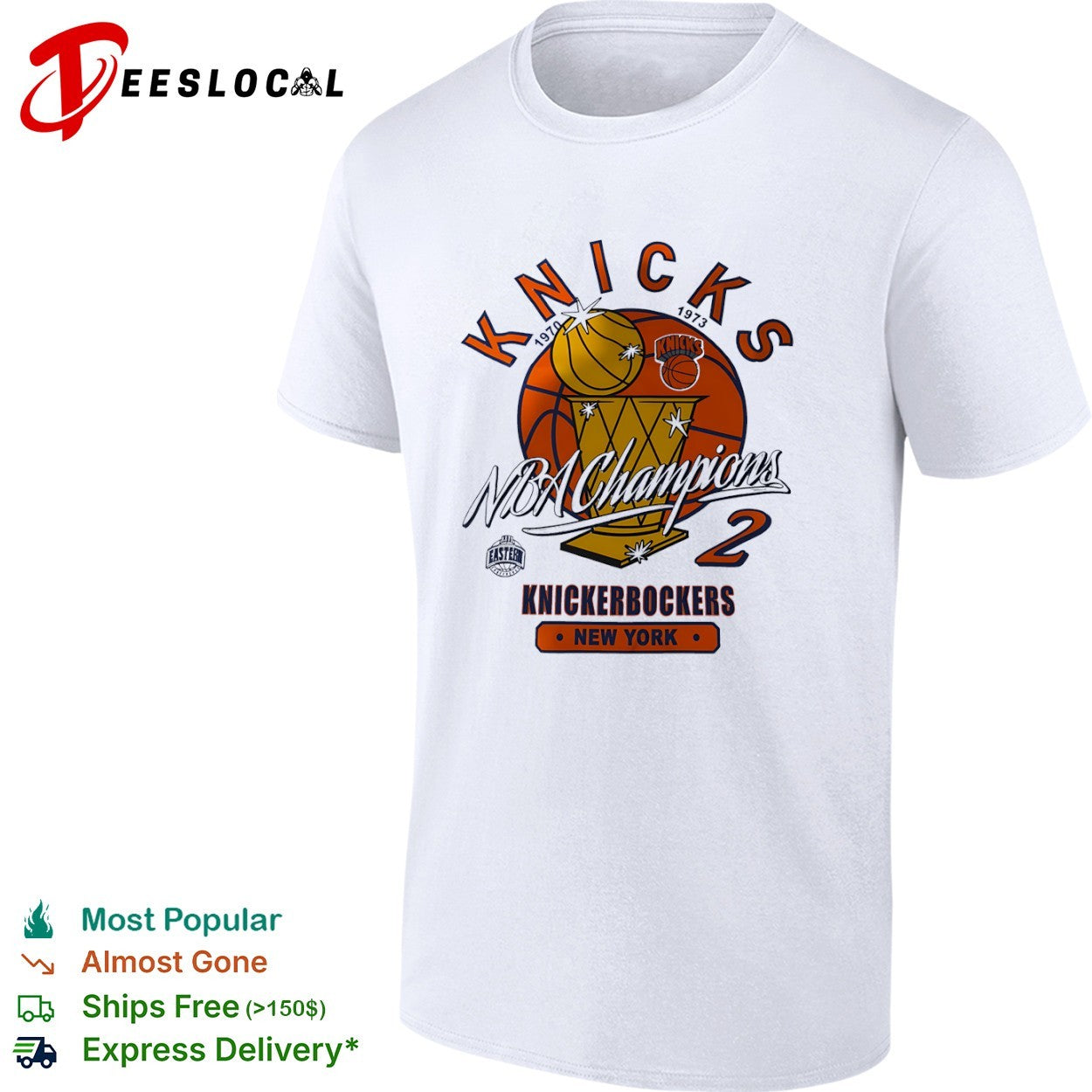 1970 1973 NBA Champions 2 Knickerbockers New York Knicks Eastern Conference shirt