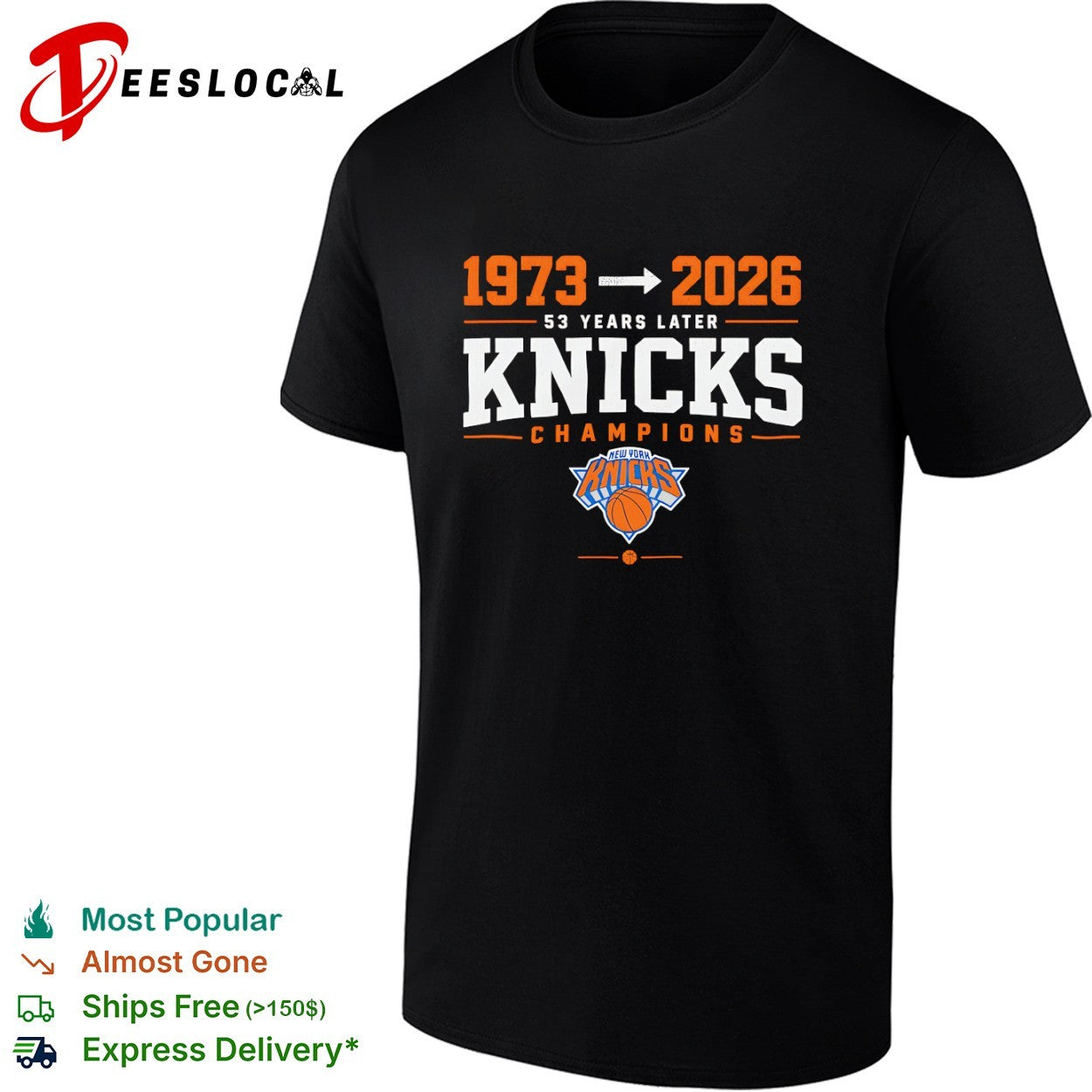 1973 to 2026 53 years later New York Knicks champions basketball championship shirt