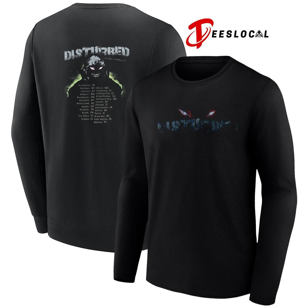 2006 Disturbed tour locations graphic shirt