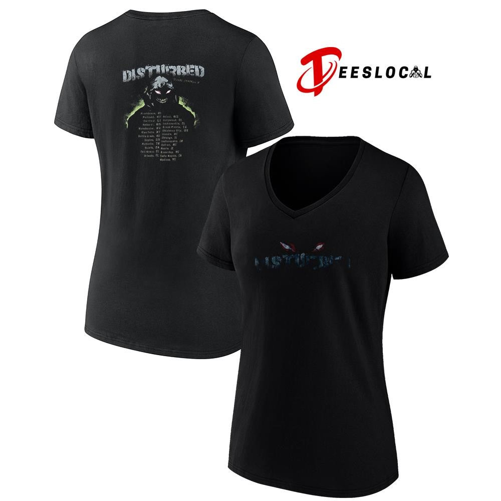 2006 Disturbed tour locations graphic shirt